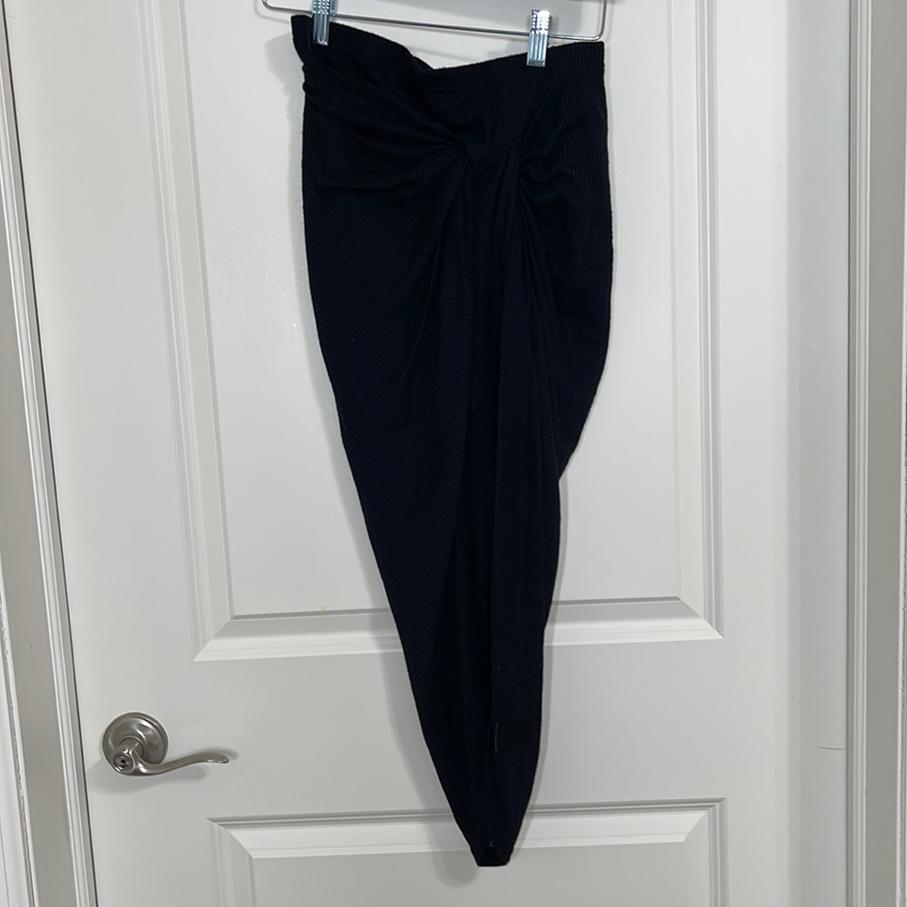 Black High Slit Skirt
